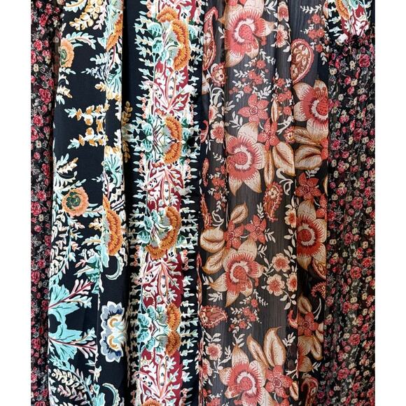 Umgee + Boho Floral Sheer Long Sleeve Blouse Size XL - Picture 4 of 4